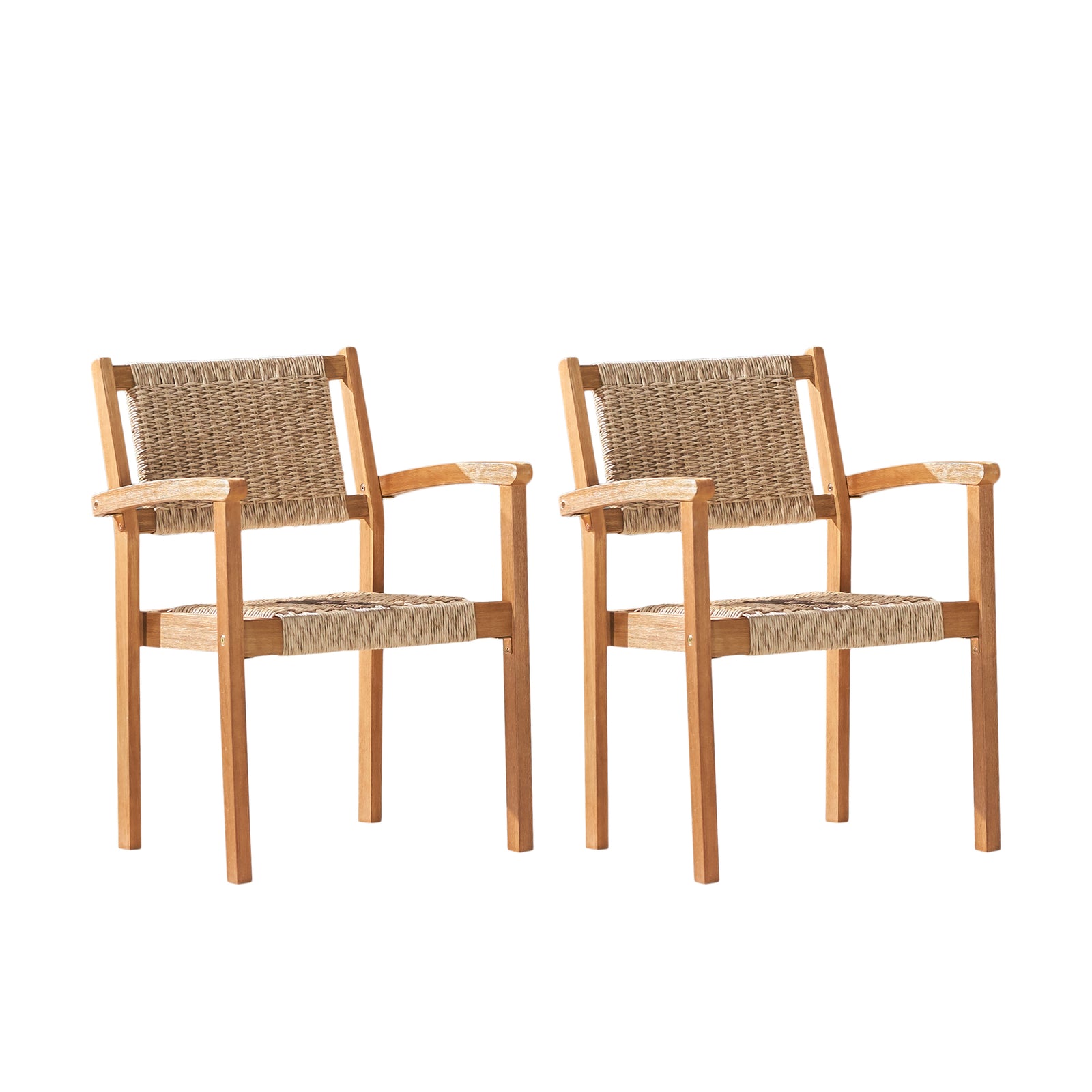 Mauricio Honey Wood Dining Chair - Set of 2