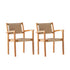 Mauricio Honey Wood Dining Chair - Set of 2