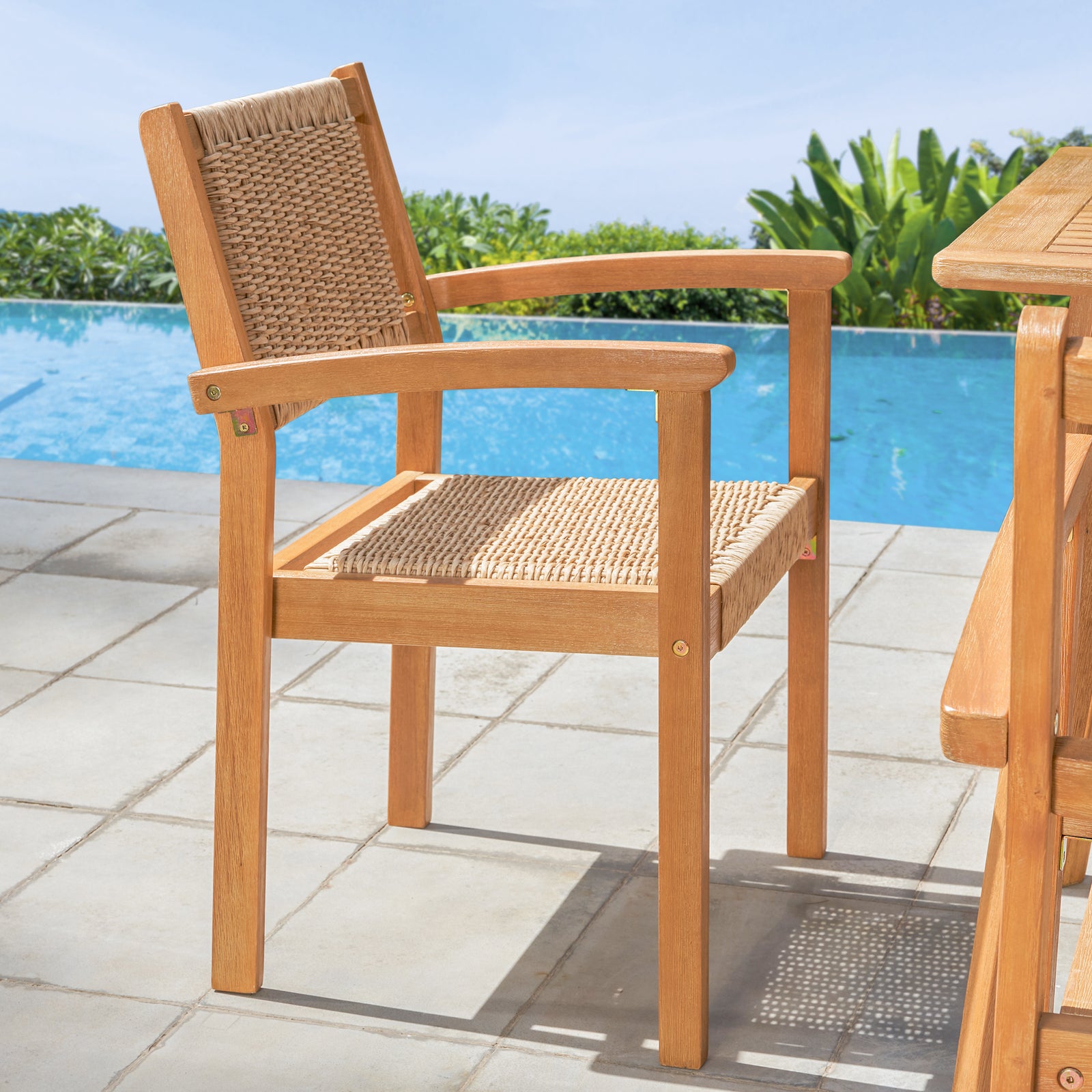 Mauricio Honey Wood Dining Chair - Set of 2