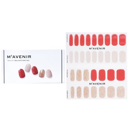 MAVENIR - Nail Sticker (Pink) - # Brillante Rose Nail MHG-001 / 020390 32pcs