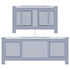 MDF Radiator Cover Gray 80.7"