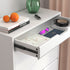 MDF Wood 3 Tier Tipping Bucket Shoe Storage Cabinet - White Finish