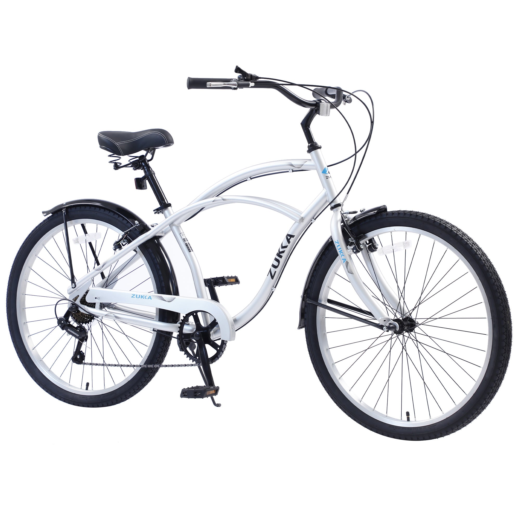 Men's Beach Cruiser Bike, 7 Speed Bicycles, 26"Inch Multiple Colors