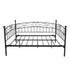 Metal Daybed Frame Multifunctional Mattress Foundation/Bed Sofa with Headboard, Twin, Black