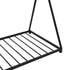 Metal Twin Size House Platform Bed with Triangle Structure, Black