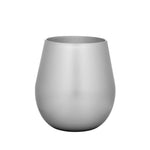 Metallic Silver Color Plastic Wine Glasses Set of 4 (18oz), BPA Free Acrylic Wine Glass Set, Unbreakable Red Wine Glasses, White Wine Glasses