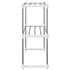 Microwave Shelf White 20.1"x10.6"x24.8" Aluminum