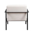 Millie Oatmeal White Stationary Metal Accent Chair