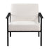 Millie Oatmeal White Stationary Metal Accent Chair