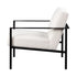 Millie Oatmeal White Stationary Metal Accent Chair