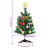 Mini Artificial Pre-lit Christmas Tree with 20 LEDs Green 17.7"