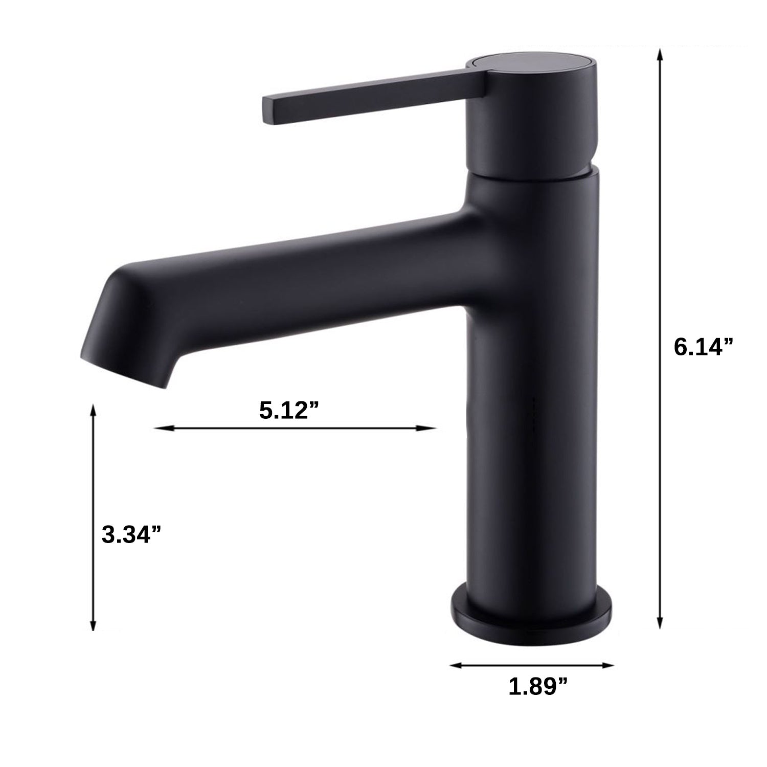 Modern bathroom faucet single hole faucet in Black