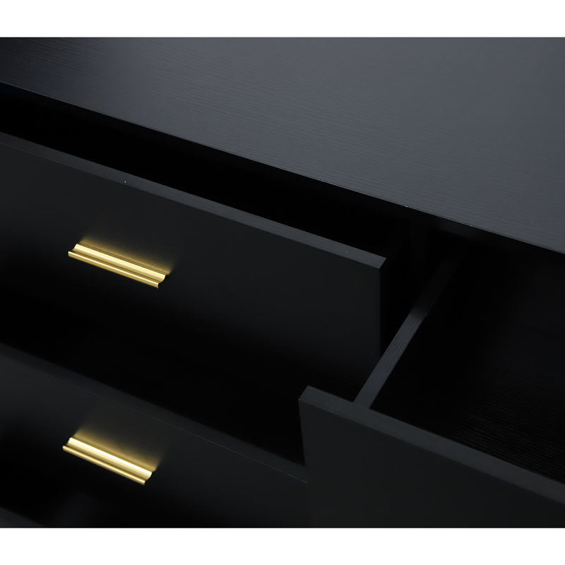 Modern Black 6-Drawer Dresser for Bedroom - Ample Storage Wide Chest of Drawers, Sturdy & Safe