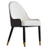 Modern PU sponge-filled dining chair, solid wood metal legs, suitable for restaurants, living rooms and rooms-(Set of 2)