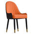 Modern PU sponge-filled dining chair, solid wood metal legs, suitable for restaurants, living rooms and rooms-(Set of 2)