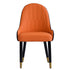 Modern PU sponge-filled dining chair, solid wood metal legs, suitable for restaurants, living rooms and rooms-(Set of 2)