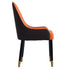 Modern PU sponge-filled dining chair, solid wood metal legs, suitable for restaurants, living rooms and rooms-(Set of 2)