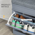 Modern Shoe Rack Bench for Entryway, Storage Organizer with Cushion, 2 Drawers, Adjustable Shelf, Holds 8 Pairs, Gray