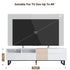 Modern TV Stand for 80'' TV with Double Storage Space, Media Console Table, Entertainment Center with Drop Down Door for Living Room, Bedroom, Home Theatre