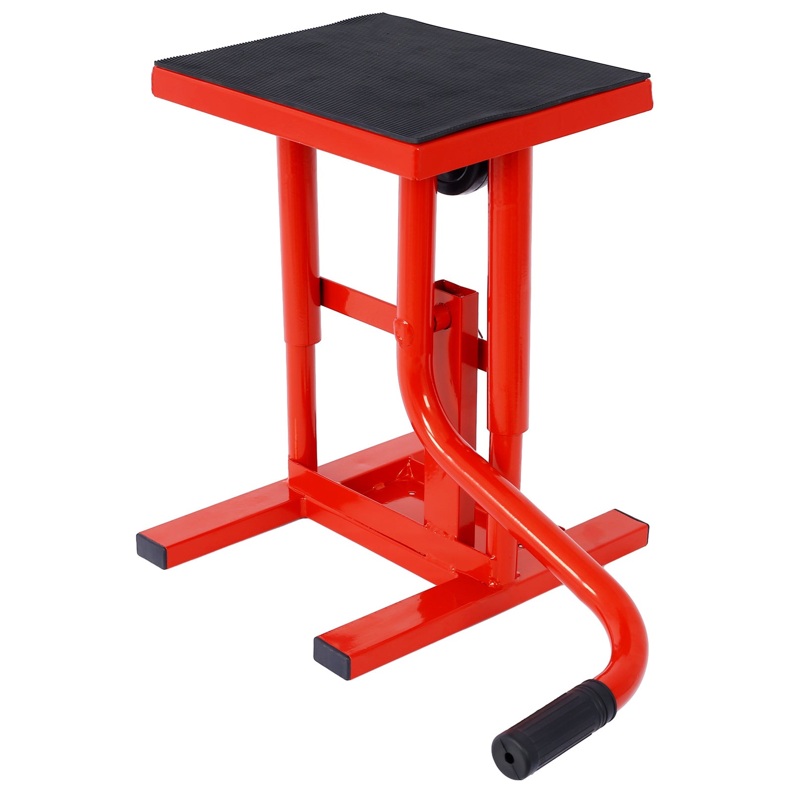 Motorcycle Dirt Bike Stands and Lifts Jack Stand Steel Lift 11"-16.5" Adjustable Height 330 LBS Load Capacity Heavy Duty Steel Red