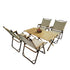 Multi-Function Foldable and Portable Dining Set, 1 Dining Table & 4 Folding Chairs, Indoor and outdoor universal ,Natural