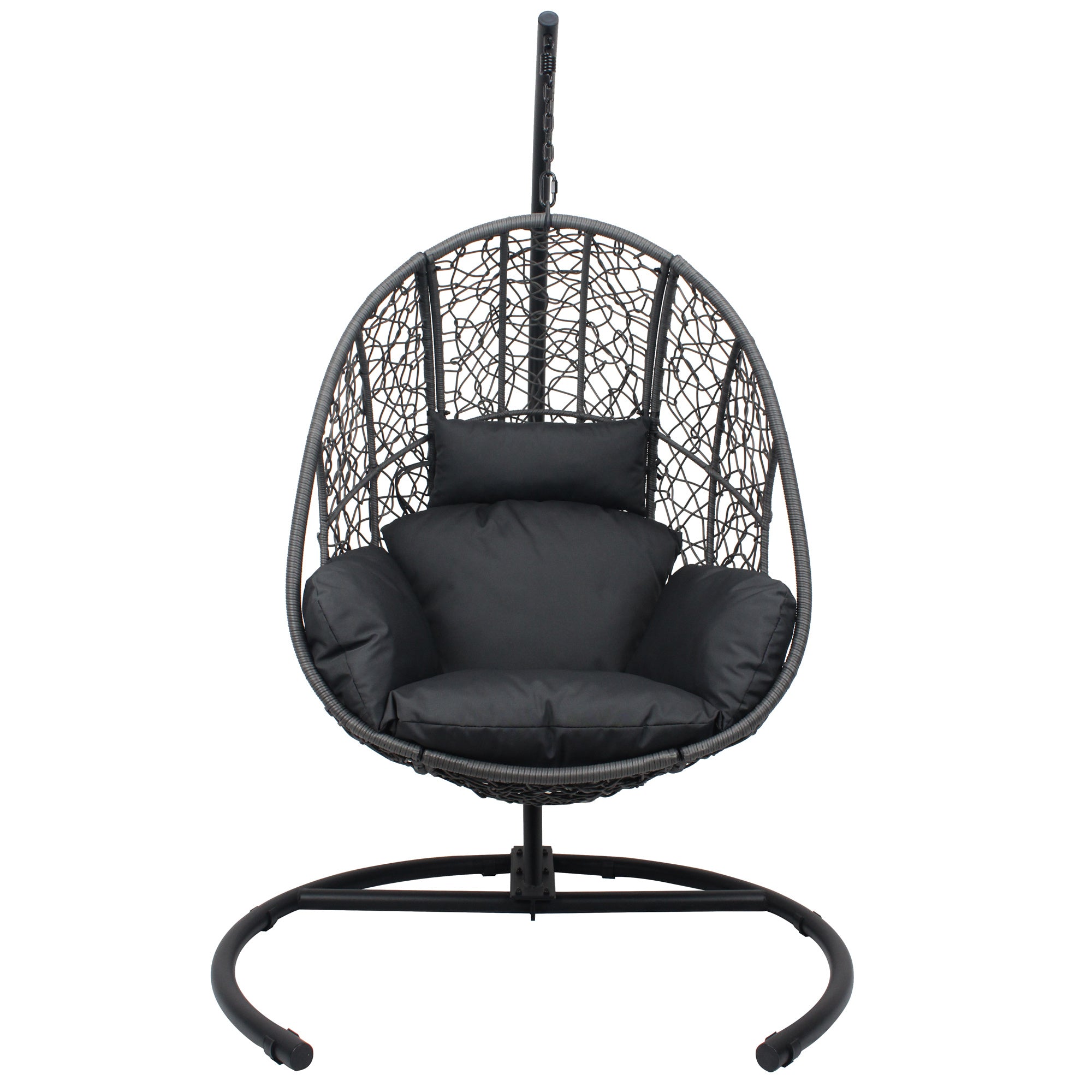 New Comming Outdoor Indoor PE wicker Swing Egg Chair Gray Color