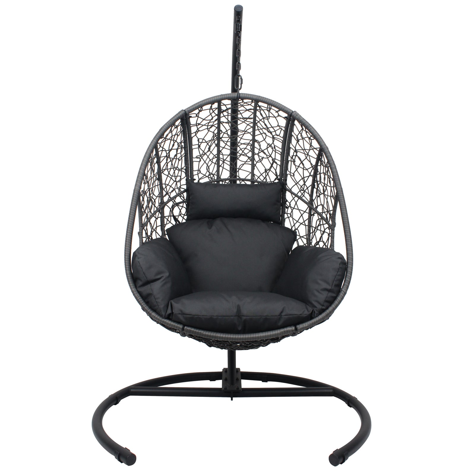 New Comming Outdoor Indoor PE wicker Swing Egg Chair Gray Color