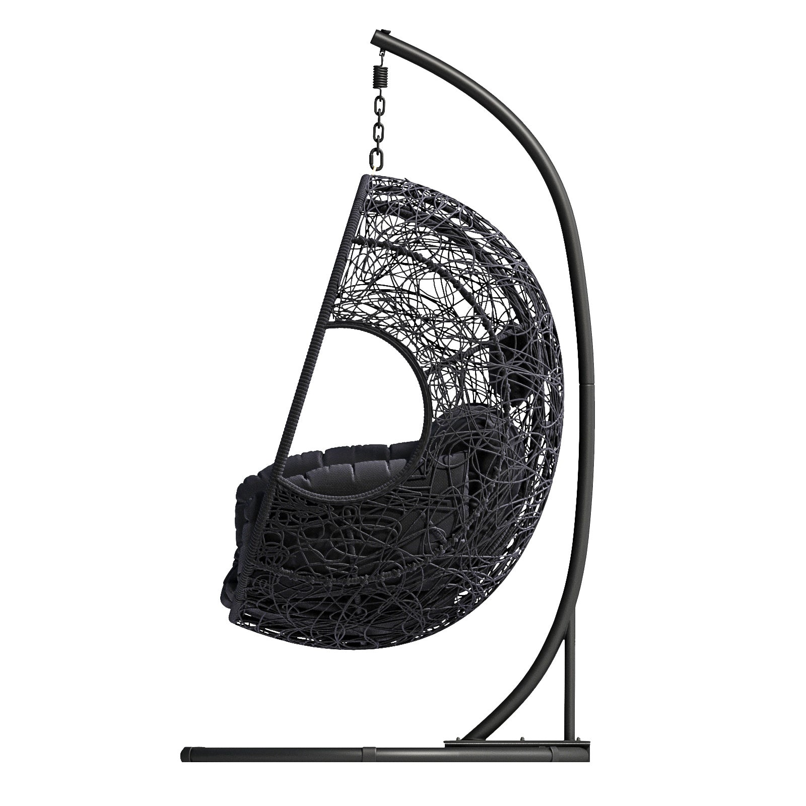 New Comming Outdoor Indoor PE wicker Swing Egg Chair Gray Color