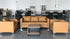 New design yellow durable leather sofa set modern living room furniture sofa