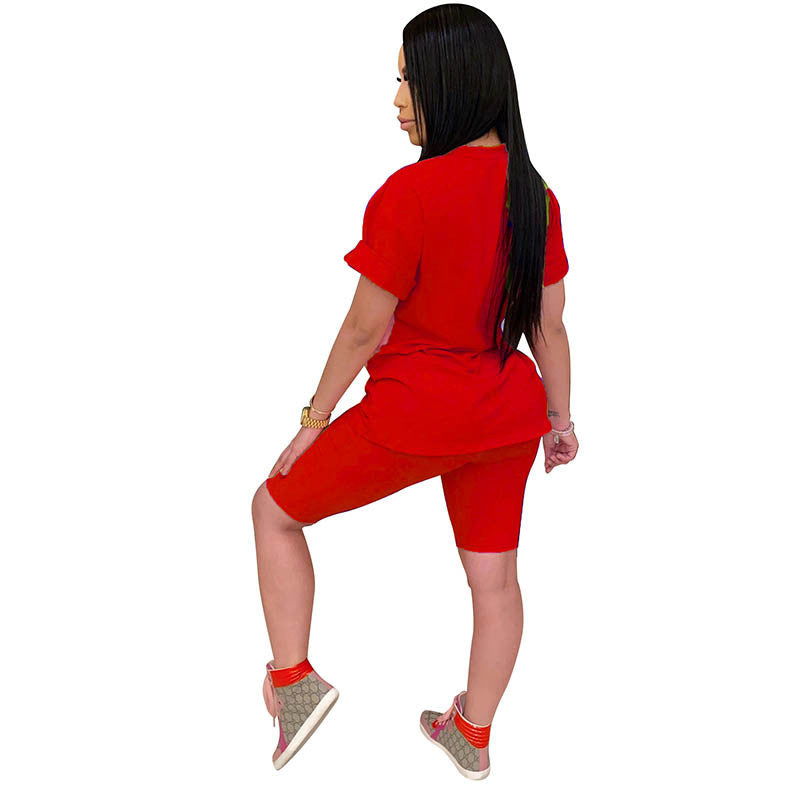 New Fashion FLEX Letter Print Shorts Set - WoodPoly.com
