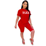 New Fashion FLEX Letter Print Shorts Set - WoodPoly.com