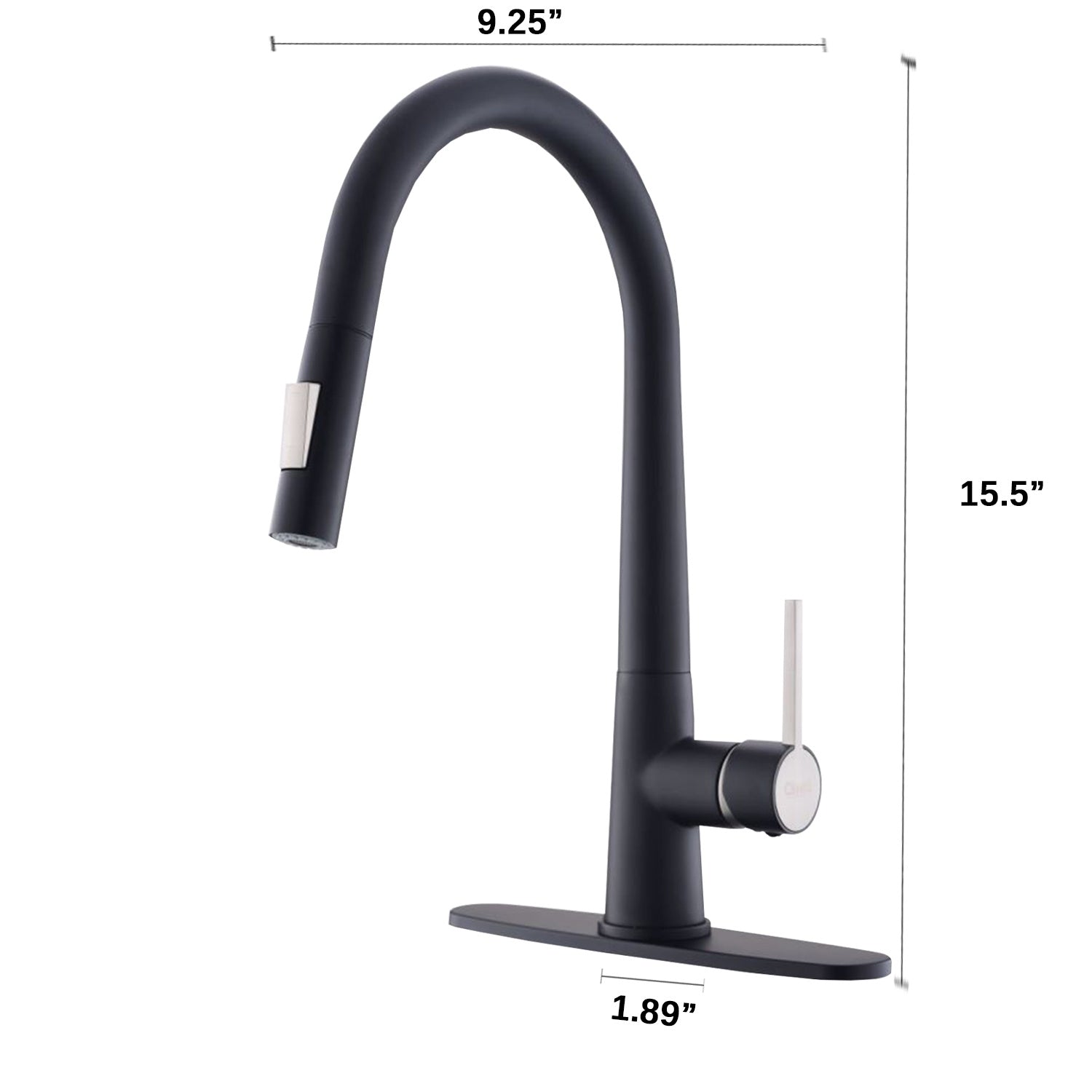 New Kitchen Single Handle pull-out faucet, stainless steel kitchen faucet with pull-out sprayer in Black