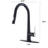 New Kitchen Single Handle pull-out faucet, stainless steel kitchen faucet with pull-out sprayer in Black
