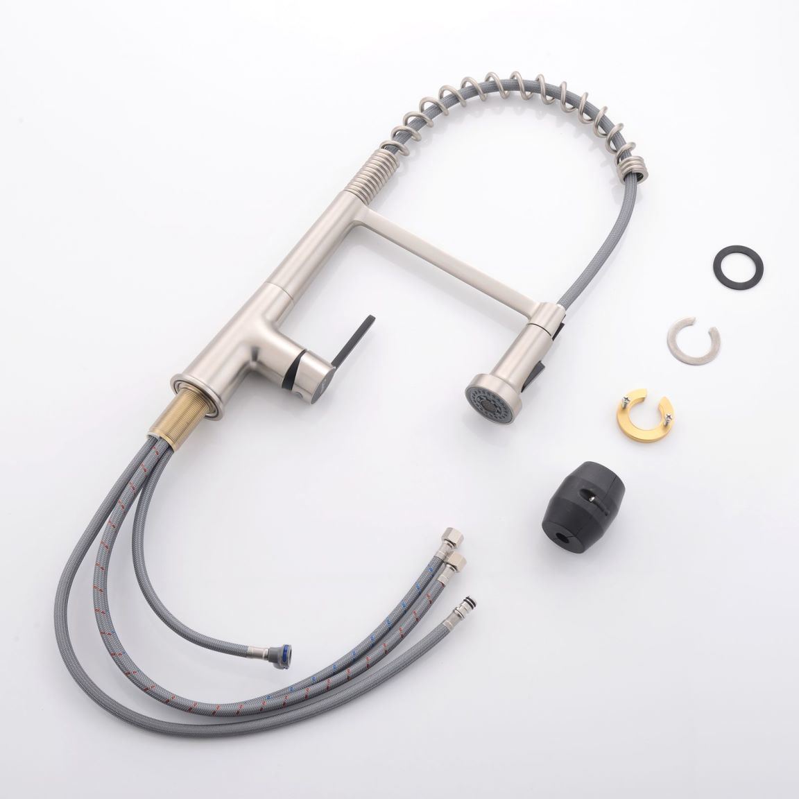 New Kitchen Single Handle pull-out faucet, stainless steel kitchen faucet with pull-out sprayer in Black