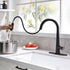 New Kitchen Single Handle pull-out faucet, stainless steel kitchen faucet with pull-out sprayer in Black