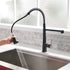 New Kitchen Single Handle pull-out faucet, stainless steel kitchen faucet with pull-out sprayer in Black