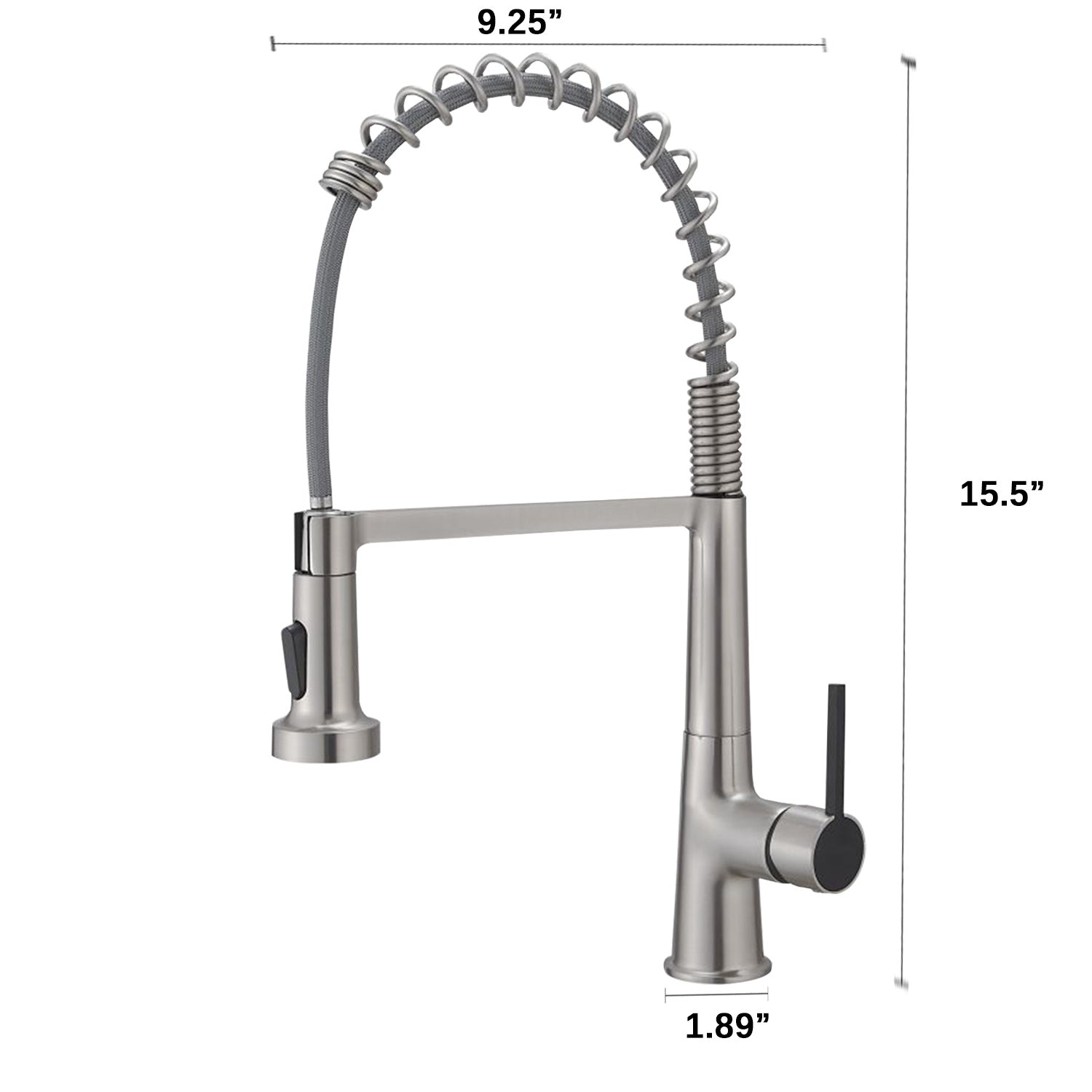 New Kitchen Single Handle pull-out faucet, stainless steel kitchen faucet with pull-out sprayer in Black