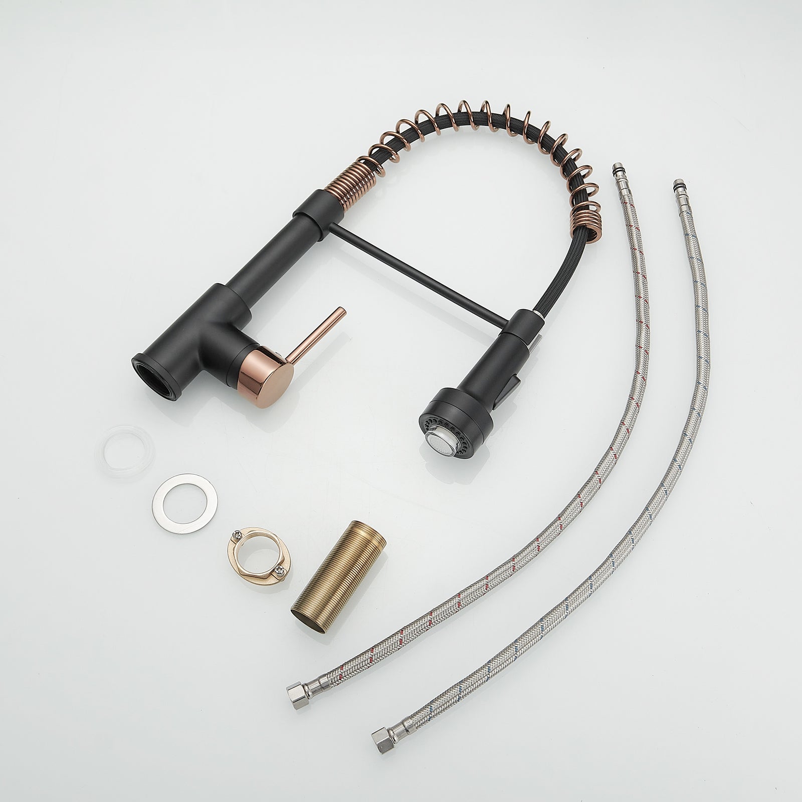 New Single Handle Pull-Down Sprayer LED Kitchen Faucet