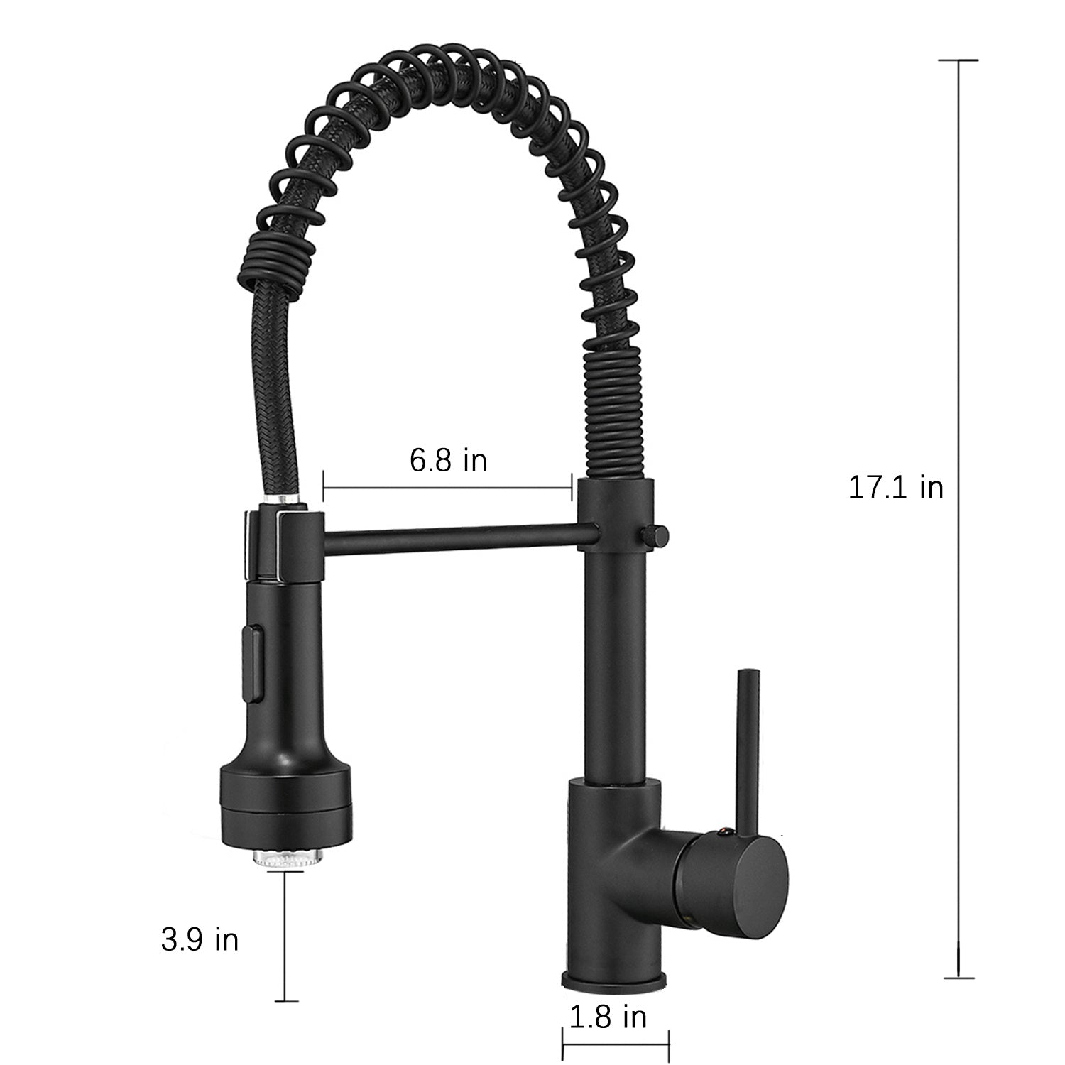 New Single Handle Pull-Down Sprayer LED Kitchen Faucet