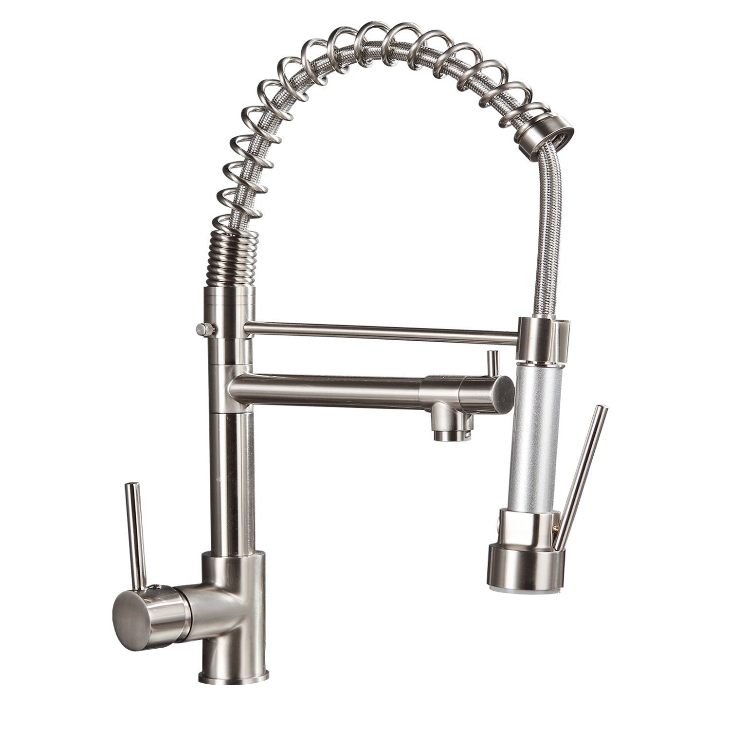 New Standard Single Handle kitchen faucet with pull-down kitchen faucet in Brushed Nickel
