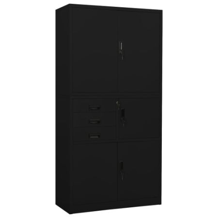 Office Cabinet Black 35.4