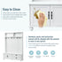 ON-TREND Modern Style Hall Tree with Storage Cabinet and 2 Large Drawers, Widen Mudroom Bench with 5 Coat Hooks, White