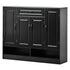 ON-TREND Sleek and Modern Shoe Cabinet with Adjustable Shelves, Minimalist Shoe Storage Organizer with Sturdy Top Surface, Space-saving Design Side Board for Various Sizes of Items, Black