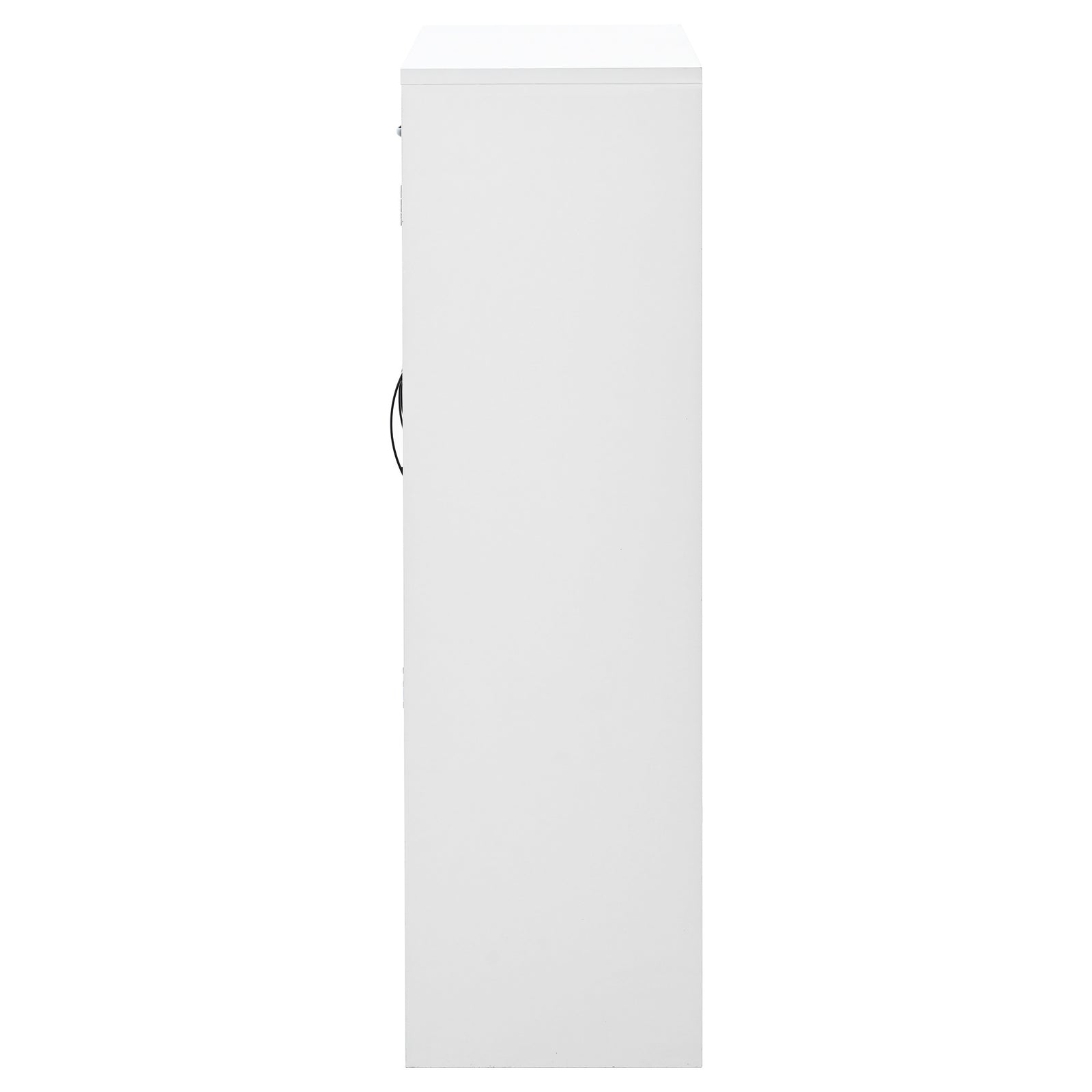 ON-TREND Sleek and Modern Shoe Cabinet with Adjustable Shelves, Minimalist Shoe Storage Organizer with Sturdy Top Surface, Space-saving Design Side Board for Various Sizes of Items, White