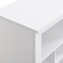 ON-TREND Sleek Design 24 Shoe Cubby Console, Modern Shoe Cabinet with Curved Base, Versatile Sideboard with High-quality for Hallway, Bedroom, Living Room, White