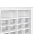 ON-TREND Sleek Design 24 Shoe Cubby Console, Modern Shoe Cabinet with Curved Base, Versatile Sideboard with High-quality for Hallway, Bedroom, Living Room, White
