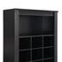 ON-TREND Stylish Design 30 Shoe Cubby Console, Contemporary Shoe Cabinet with Multiple Storage Capacity, Free Standing Tall Cabinet with Versatile Use for Hallway, Bedroom, Black
