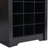 ON-TREND Stylish Design 30 Shoe Cubby Console, Contemporary Shoe Cabinet with Multiple Storage Capacity, Free Standing Tall Cabinet with Versatile Use for Hallway, Bedroom, Black