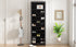 ON-TREND Stylish Design 30 Shoe Cubby Console, Contemporary Shoe Cabinet with Multiple Storage Capacity, Free Standing Tall Cabinet with Versatile Use for Hallway, Bedroom, Black