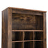 ON-TREND Stylish Design 30 Shoe Cubby Console, Contemporary Shoe Cabinet with Multiple Storage Capacity, Free Standing Tall Cabinet with Versatile Use for Hallway, Bedroom, Rustic Brown